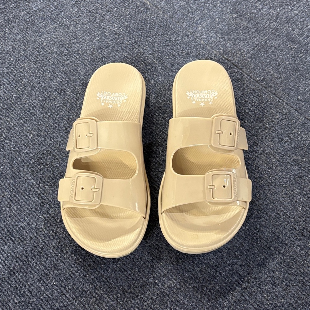 Luofu beige sandals size 7-7.5